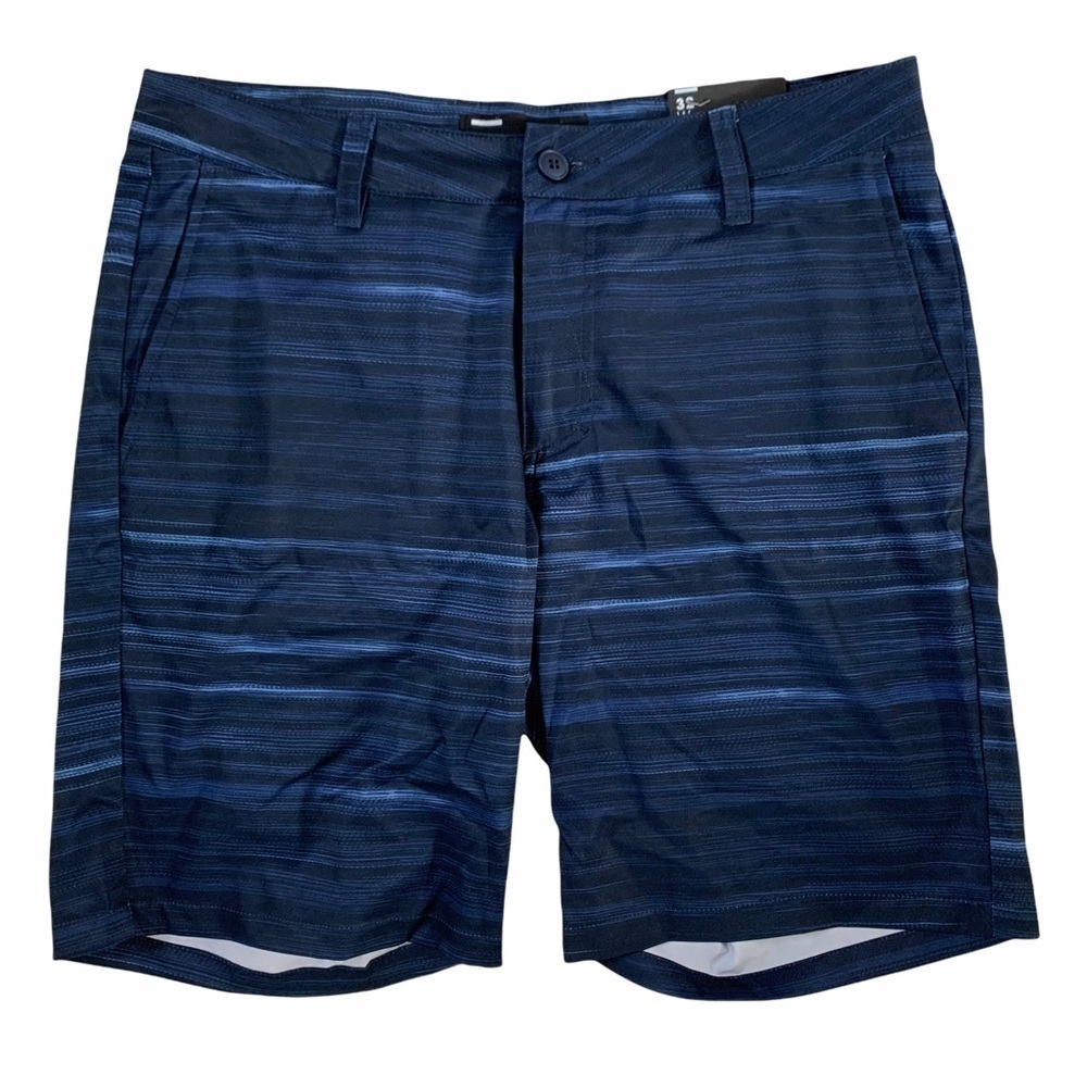 Public Opinion New With Tags Mens Navy Blue Flat Front Shorts Size 32W